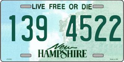 NH license plate 1394522