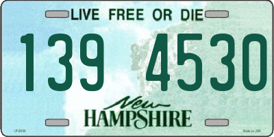 NH license plate 1394530