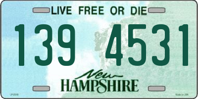 NH license plate 1394531