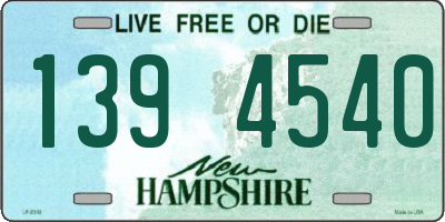 NH license plate 1394540