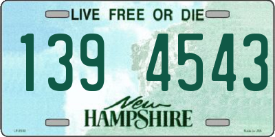 NH license plate 1394543