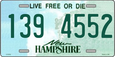NH license plate 1394552