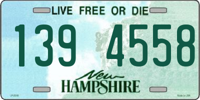 NH license plate 1394558