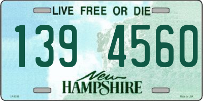 NH license plate 1394560