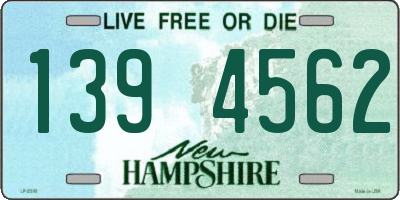 NH license plate 1394562