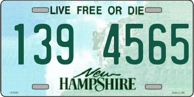 NH license plate 1394565