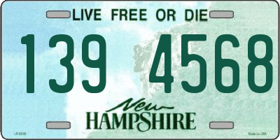 NH license plate 1394568