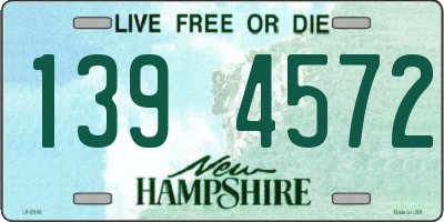 NH license plate 1394572