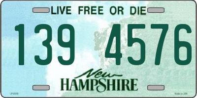 NH license plate 1394576