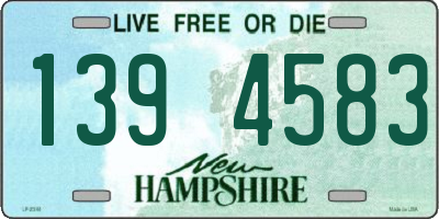 NH license plate 1394583