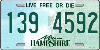 NH license plate 1394592
