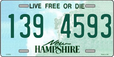NH license plate 1394593
