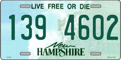 NH license plate 1394602