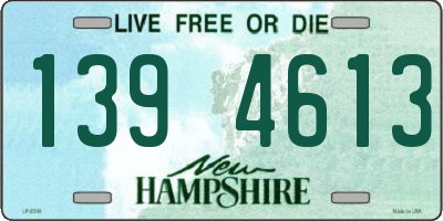 NH license plate 1394613