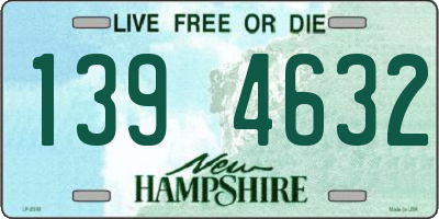 NH license plate 1394632