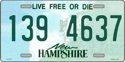 NH license plate 1394637