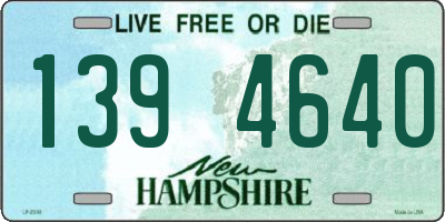 NH license plate 1394640