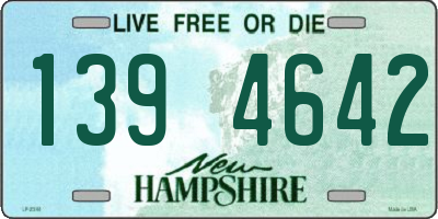 NH license plate 1394642
