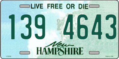 NH license plate 1394643