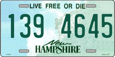NH license plate 1394645