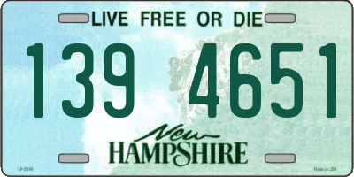 NH license plate 1394651