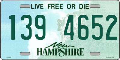 NH license plate 1394652