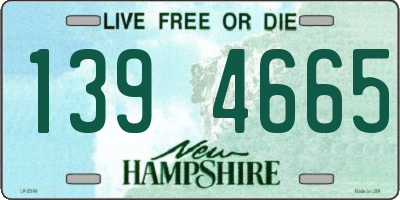 NH license plate 1394665