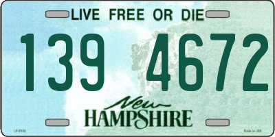 NH license plate 1394672