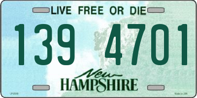 NH license plate 1394701