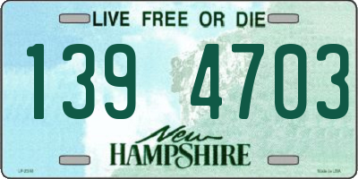NH license plate 1394703
