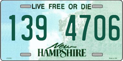 NH license plate 1394706