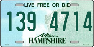 NH license plate 1394714