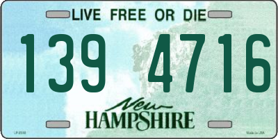 NH license plate 1394716