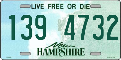 NH license plate 1394732