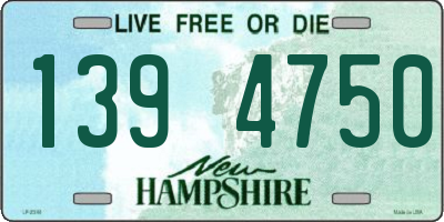 NH license plate 1394750
