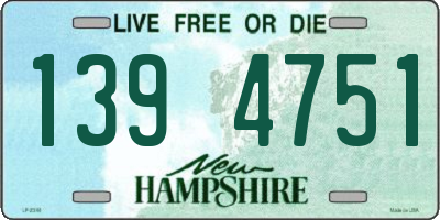 NH license plate 1394751