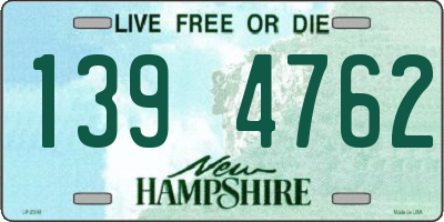 NH license plate 1394762