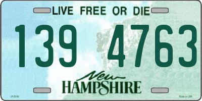NH license plate 1394763