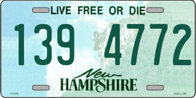 NH license plate 1394772