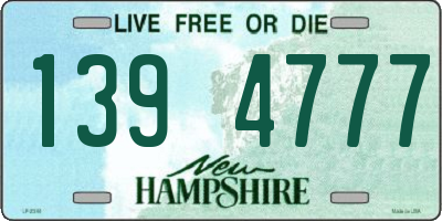 NH license plate 1394777
