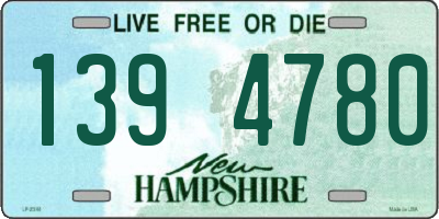 NH license plate 1394780