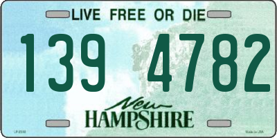 NH license plate 1394782