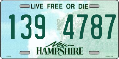 NH license plate 1394787