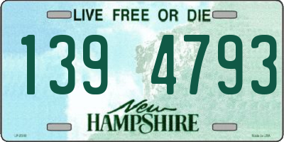 NH license plate 1394793