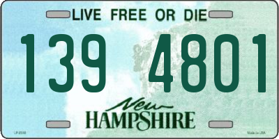NH license plate 1394801