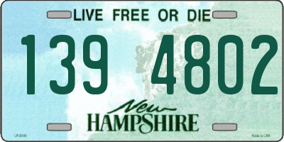 NH license plate 1394802