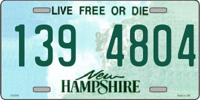 NH license plate 1394804