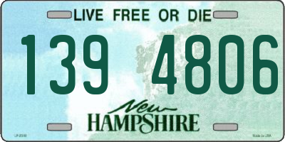 NH license plate 1394806