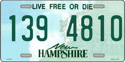 NH license plate 1394810