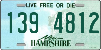 NH license plate 1394812